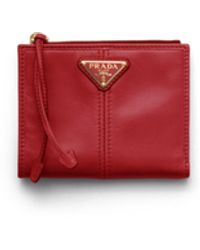 Prada - Kleine Geldbörse Aus Leder, Damen - Lyst