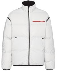 Prada - Chaqueta De Plumón Corta Reversible En Re-Nylon, Hombre, Talla - Lyst