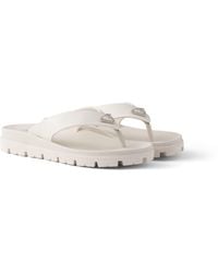 Prada - Rubber Thong Sandals, Size 7 - Lyst