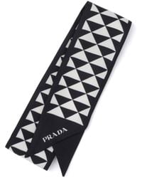Prada - Printed Silk Tie - Lyst