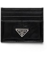 Prada - Leather Card Holder - Lyst