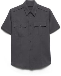 Prada - Short-Sleeved Technical Fabric Shirt - Lyst