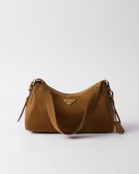 Prada - Aimee Medium Suede Shoulder Bag - Lyst