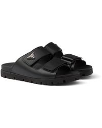 Prada - Leather Strap Sandals, Size 5 - Lyst