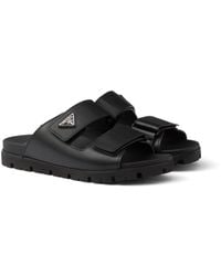 Prada - Leather Strap Sandals, Size 5 - Lyst