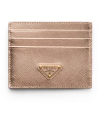 Prada - Saffiano Leather Card Holder - Lyst