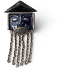 Prada - Metal And Enamel Earring, /Lapis - Lyst