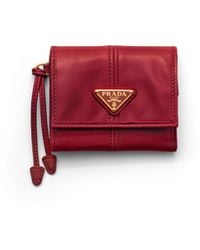 Prada - Small Leather Wallet - Lyst