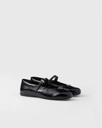 Prada - Ballerinas Aus Aus Naplak-Lackleder - Lyst