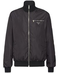 Prada - Reversible Brand-Plaque Wool And Nylon Jacket - Lyst