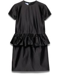 Prada - Duchesse Silk Mini-Dress - Lyst
