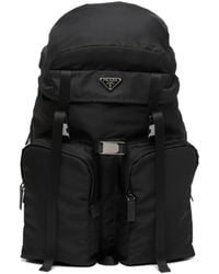 Prada - Re-Nylon And Saffiano Leather Backpack - Lyst