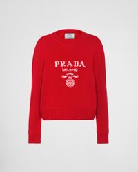 Prada - Wool And Cashmere Crew-Neck Sweater - Lyst