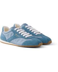 Prada - Baskets À Lacets En Re-Nylon Et En Daim, Femme, Taille - Lyst