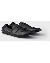 Prada - Mocassins En Cuir Effet Vieilli Shuffle - Lyst