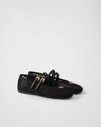 Prada - Mesh Fabric Ballerinas - Lyst