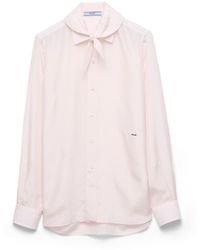 Prada - Silk Poplin Shirt - Lyst
