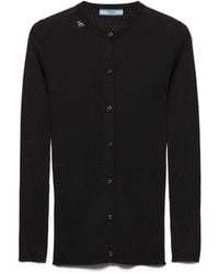 Prada - Cárdigan De Lana De Punto Acanalado, Mujer, Talla - Lyst