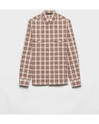 Prada - Hemd Mit Button-Down-Kragen Aus Baumwoll-Karo - Lyst