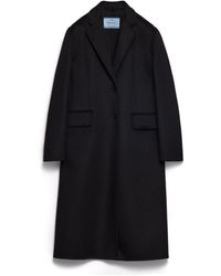 Prada - Abrigo De Cashgora De Botonadura Simple, Mujer, Talla - Lyst