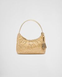 Prada - Satin Mini-Bag With Crystals - Lyst