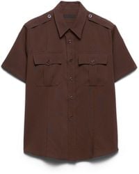 Prada - Short-Sleeved Technical Fabric Shirt - Lyst