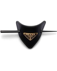 Prada - Leather Hair Clip - Lyst