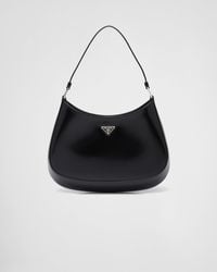 Prada - Cleo Brand-plaque Brushed Leather Shoulder Bag - Lyst