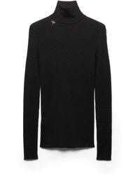 Prada - Pull À Col Roulé En Laine, Femme, Taille - Lyst
