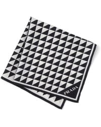 Prada - Schal Aus Twill Mit Print - Lyst