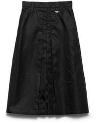 Prada - Flared Re-Nylon Skirt - Lyst