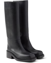 Prada - Botas Altas De Piel - Lyst