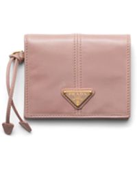 Prada - Small Leather Wallet, Rosy Blush - Lyst