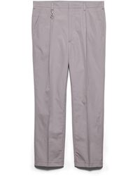 Prada - Cotton Pants With Key Ring - Lyst