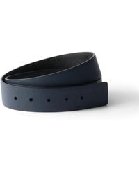 Prada - Reversible Saffiano Leather Belt Strap - Lyst