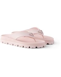 Prada - Zehensteg-Sandalen Aus Gummi, Damen, Größe - Lyst