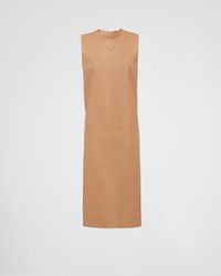 Prada - Nappa Leather Dress - Lyst