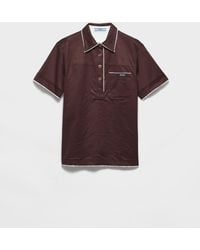 Prada - Lisle Cotton Polo Shirt - Lyst