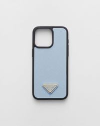Prada - Saffiano Leather Cover For Iphone 15 Pro - Lyst