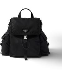Prada - Explore Re-Nylon And Leather Backpack - Lyst