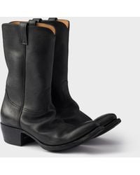 Prada - Stiefel Aus Leder - Lyst
