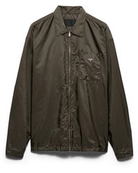 Prada - Re-Nylon Zipper Shirt - Lyst