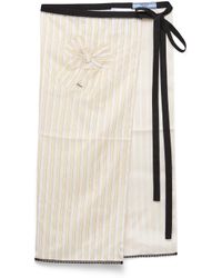 Prada - Embroidered Striped Apron - Lyst