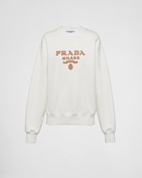 Prada - Oversized Cotton Sweatshirt - Lyst