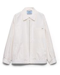 Prada - Silk Faille Blouson Jacket - Lyst