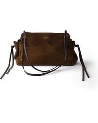 Prada - Allusion Large Suede Tote Bag, Cocoa - Lyst