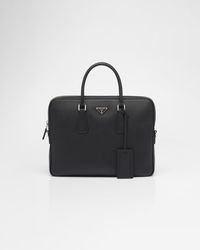 Prada - Saffiano Leather Work Bag - Lyst