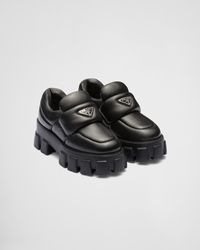 Prada - Soft Padded Nappa Leather Loafers - Lyst