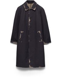 Prada - Bonded Devoré Cotton Coat - Lyst