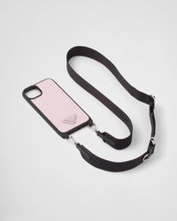 Prada - Saffiano Leather Case For Iphone 14 Plus - Lyst